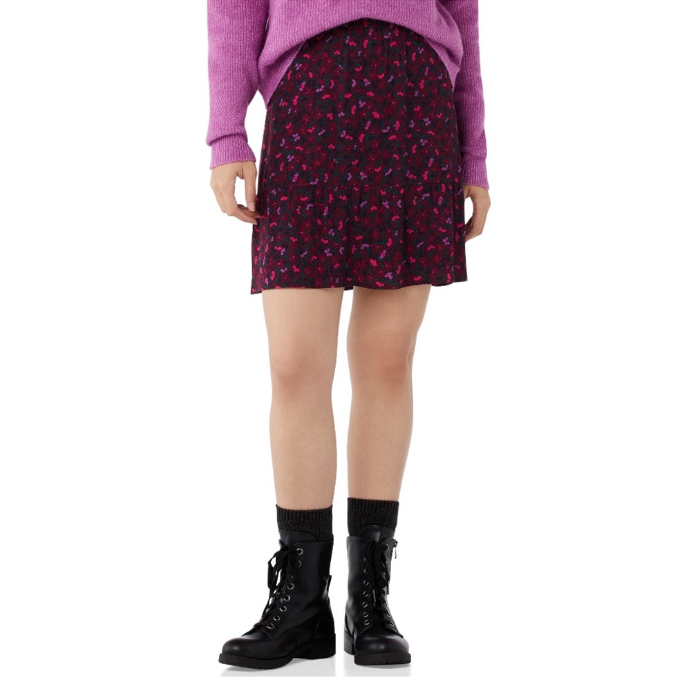 cute floral mini skirt size L